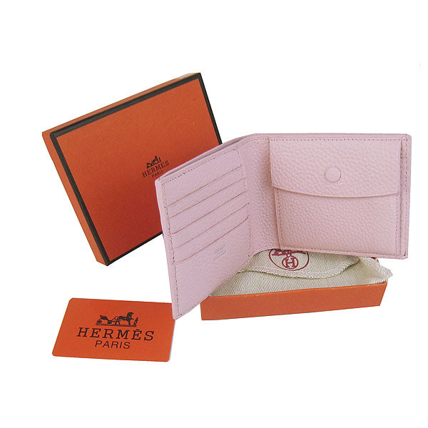 Luxury Hermes Wallet H014 Lambskin Pink
