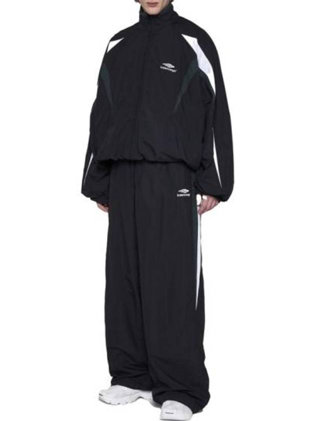 Luxury Balenciaga Trending 2026 Embroidered Logo Nylon Track Pants Black