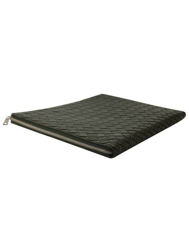 Luxury Bottega Veneta Intrecciato Calfskin Clutch Bag Green