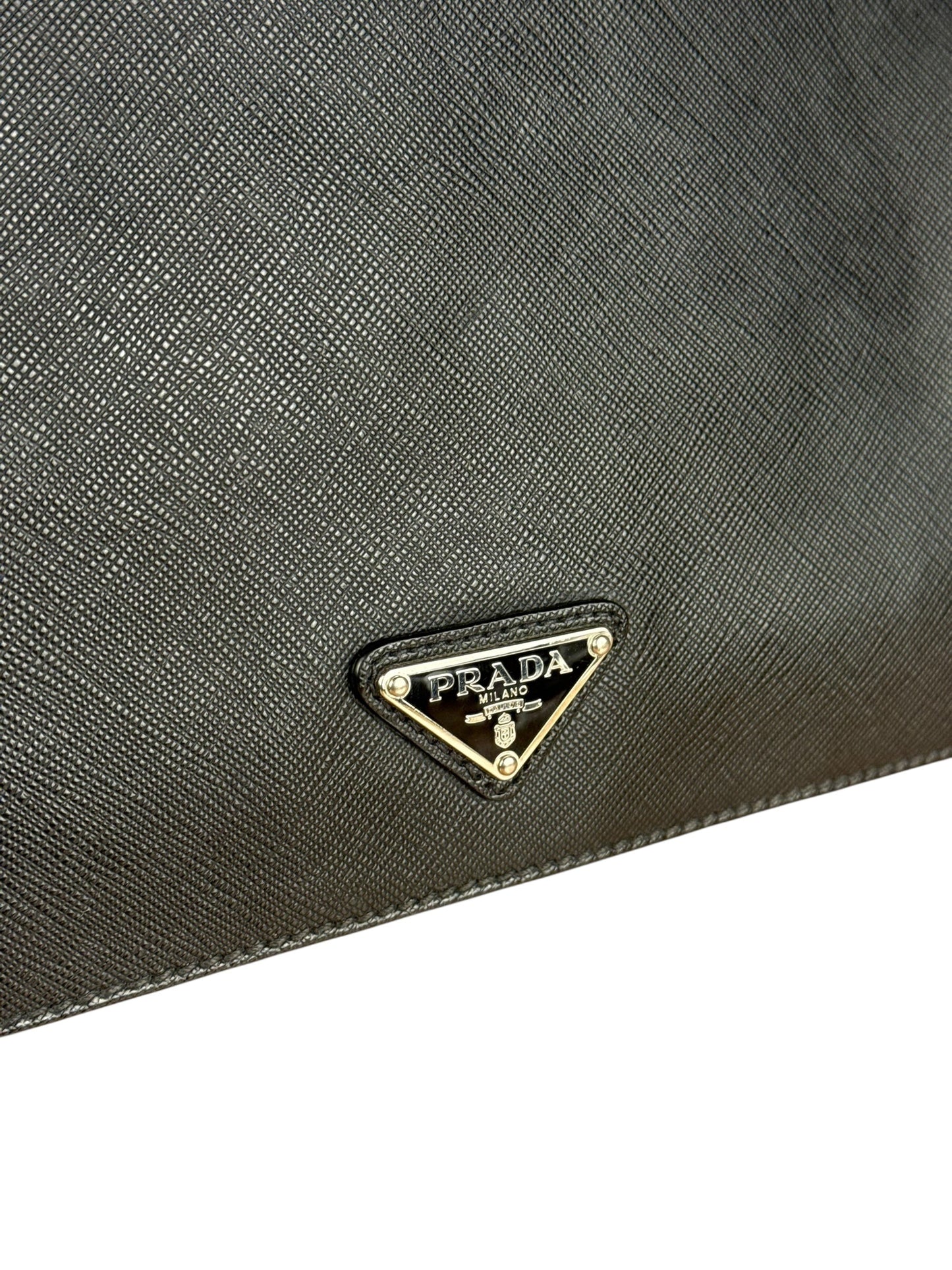 Prada Black Saffiano Briefcase Bag