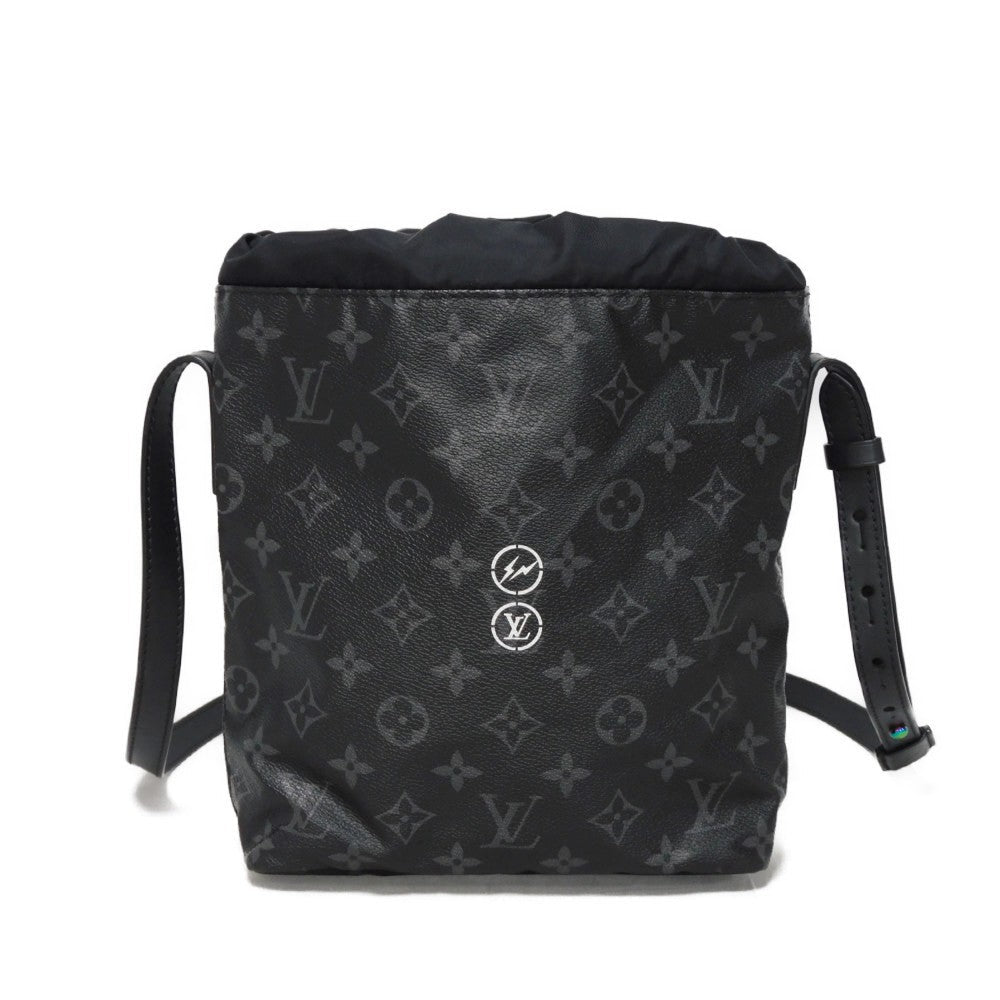 LOUIS VUITTON Shoulder Bag M43418 Monogram Eclipse Canvas Noir LV Circle Fragment Logo Circle Thunder Hiroshi Fujiwara Monogram Eclipse Nano Bag mens