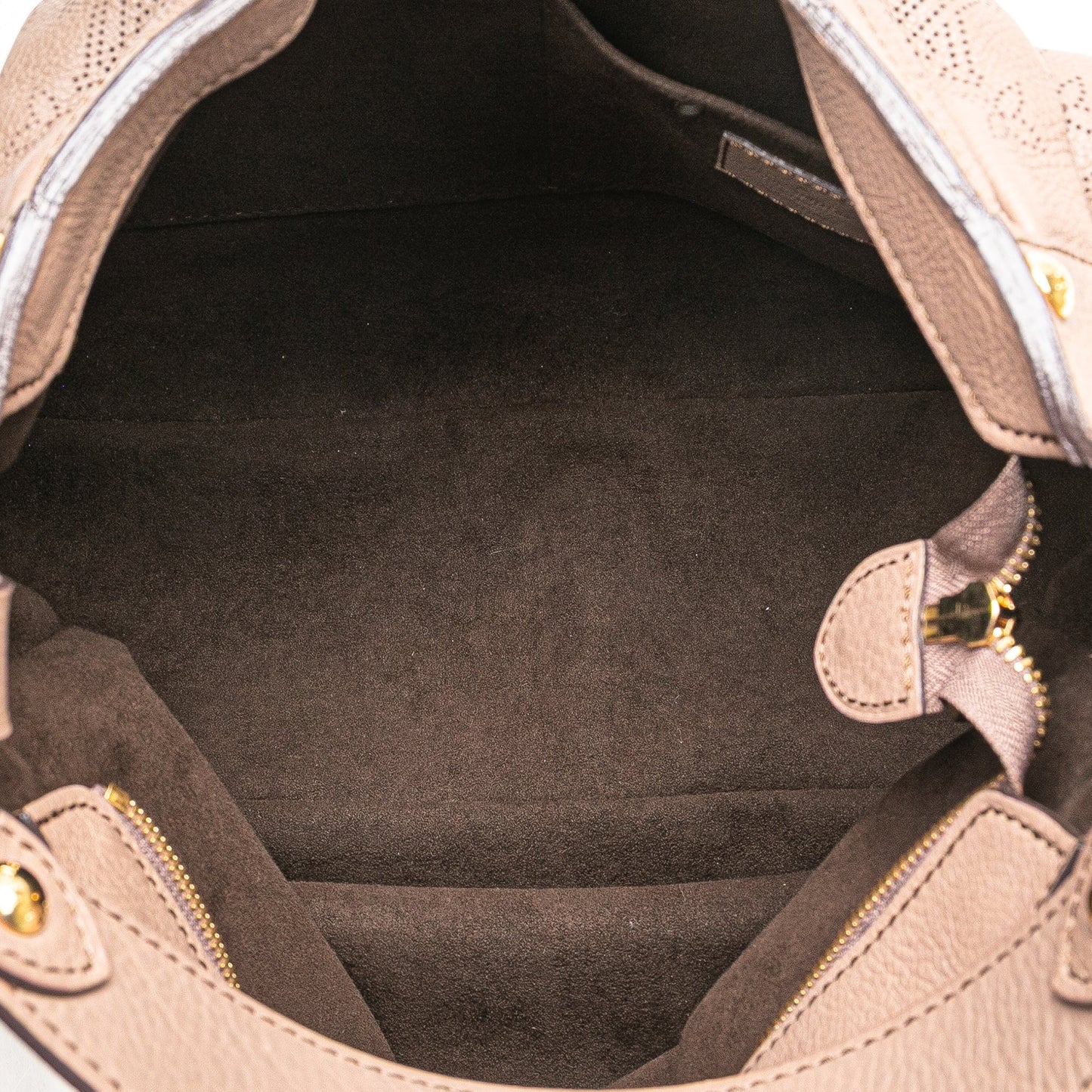 Taupe Louis Vuitton Monogram Mahina Solar PM Shoulder Bag