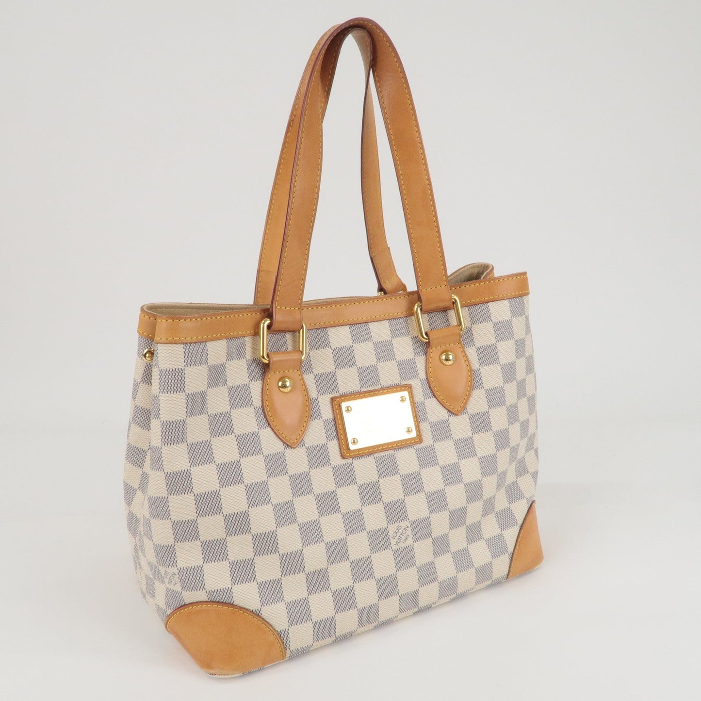 Louis Vuitton Damier Azur Hampstead PM Hand Bag Ivory N51207