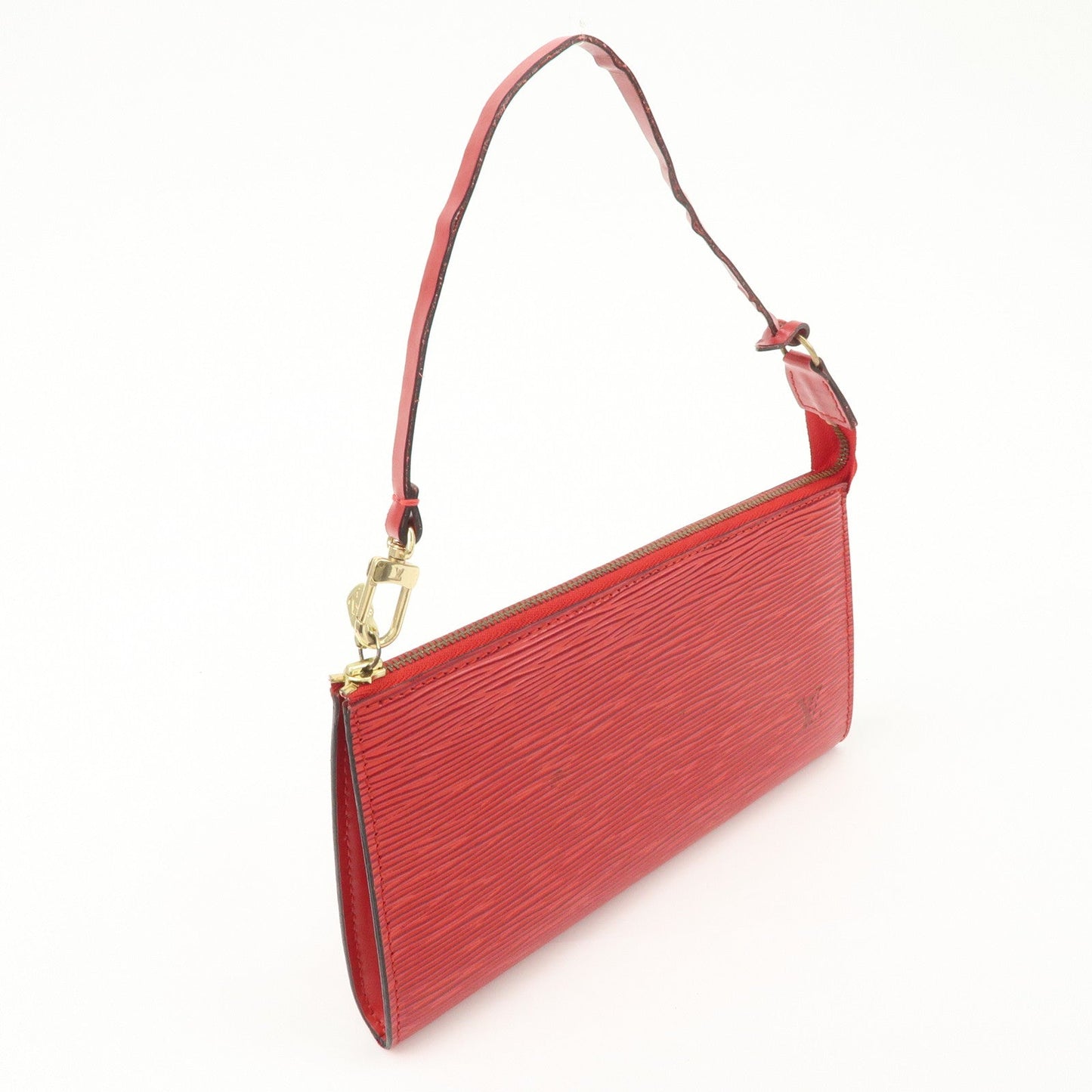 Authe Louis Vuitton Epi Pochette Accessoires Pouch Castilian Red M52947
