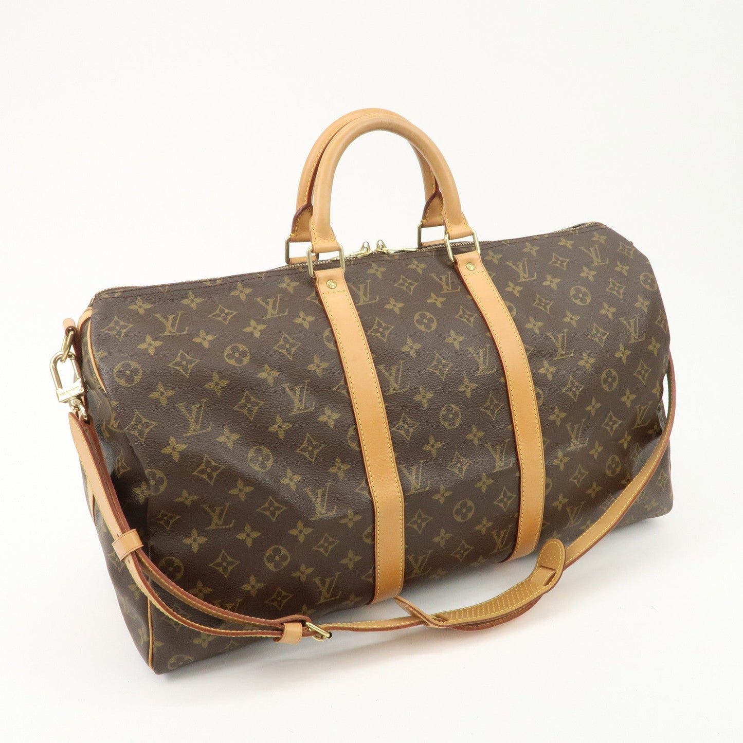 Louis Vuitton Monogram Keep All Bandouliere 50 Boston Bag M41416
