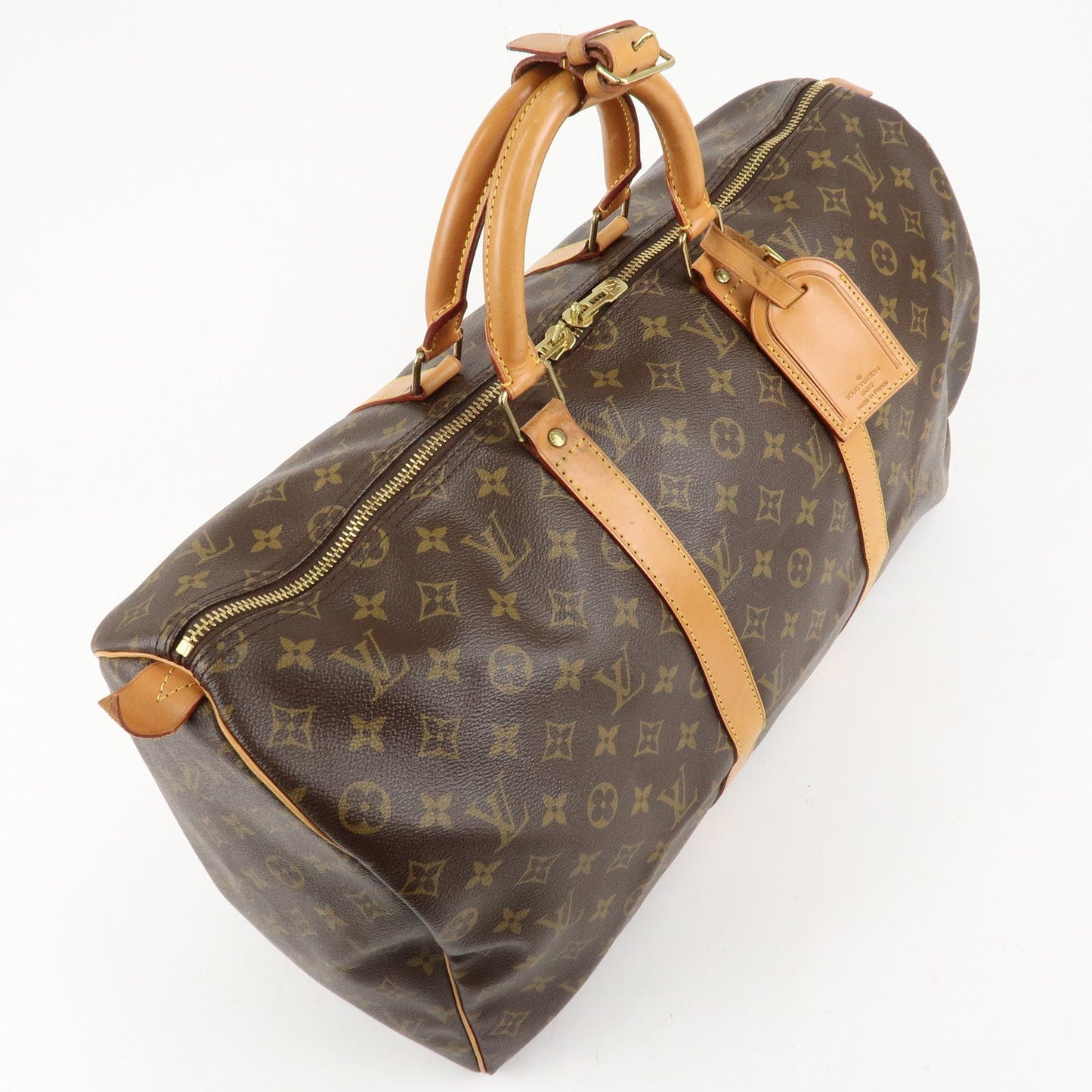 Louis Vuitton Monogram Keep All 50 Boston Bag Brown M41426