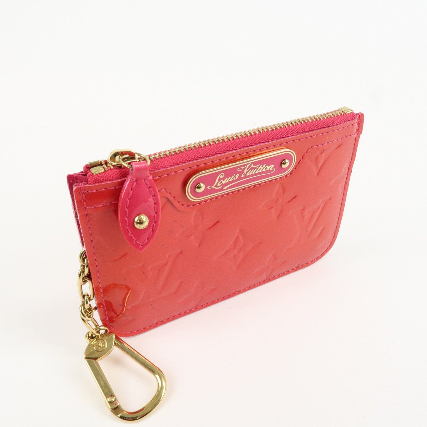 Louis Vuitton Vernis Pochette Cles Coin Case NM Rose Pop M93637
