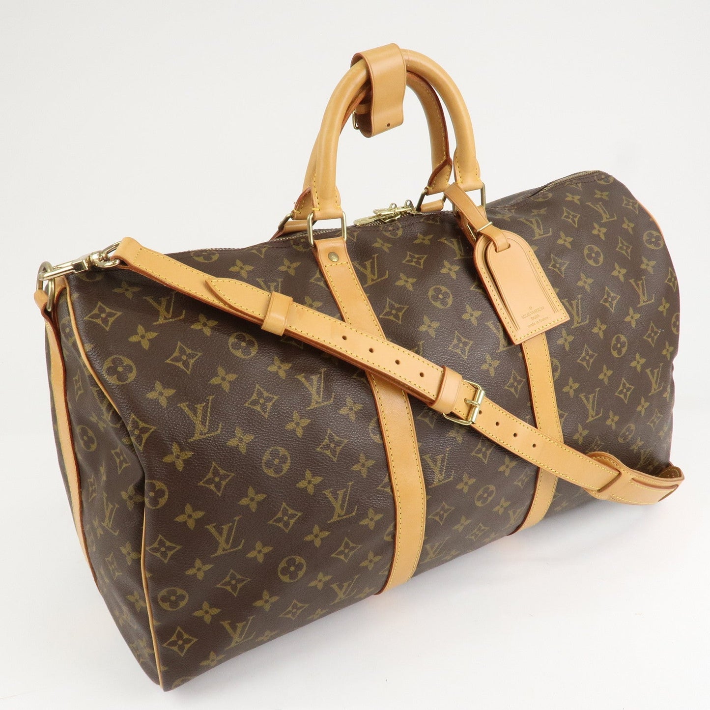 Louis Vuitton Monogram Keep All Bandouliere 50 Boston Bag M41416