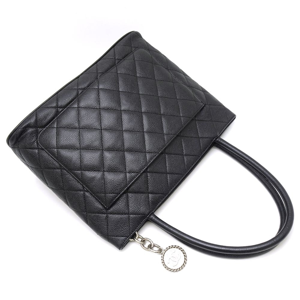 Chanel Reprint Tote Bag Caviar Skin Black