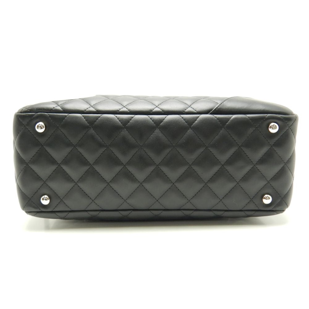 Chanel Cambon Line Bowling Bag Lambskin Black Shoulder