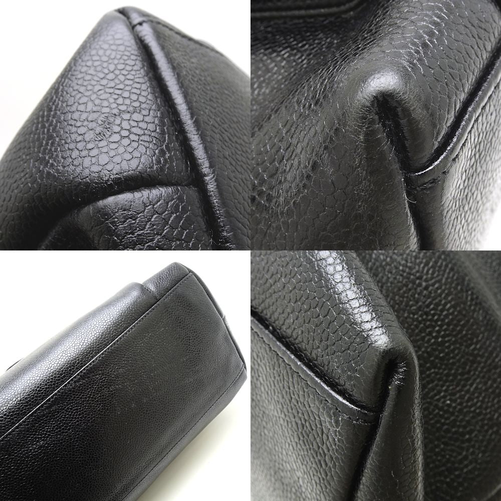 Chanel Shoulder Tote Bag Caviar Skin Black