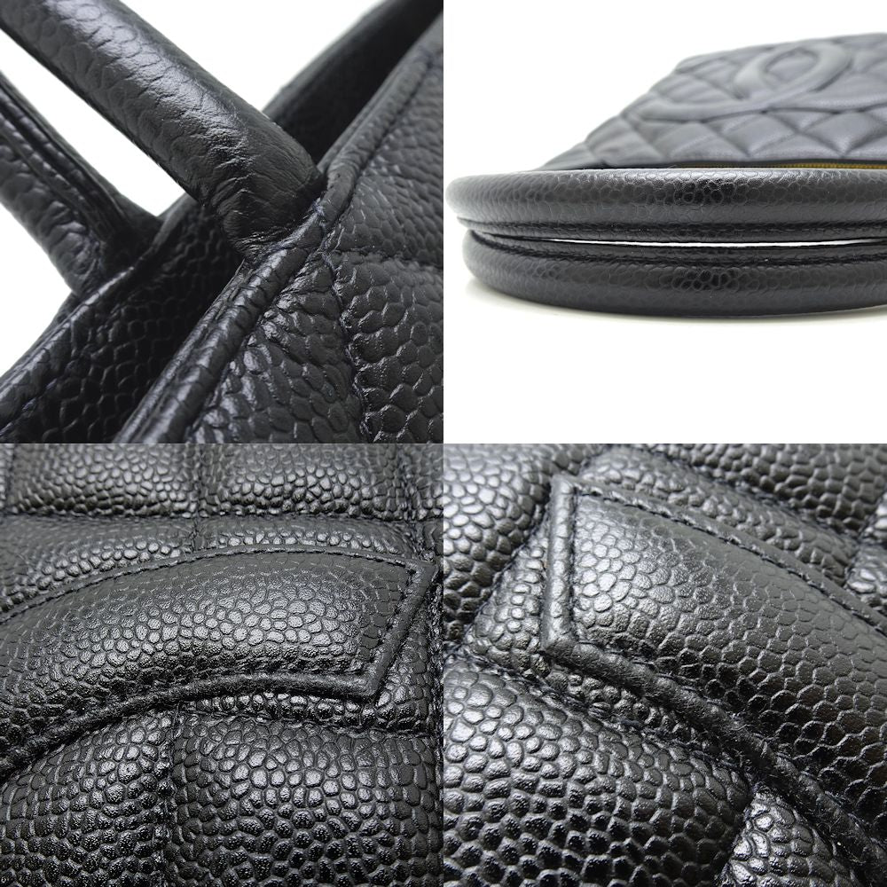 Chanel Reprint Tote Bag Caviar Skin Black
