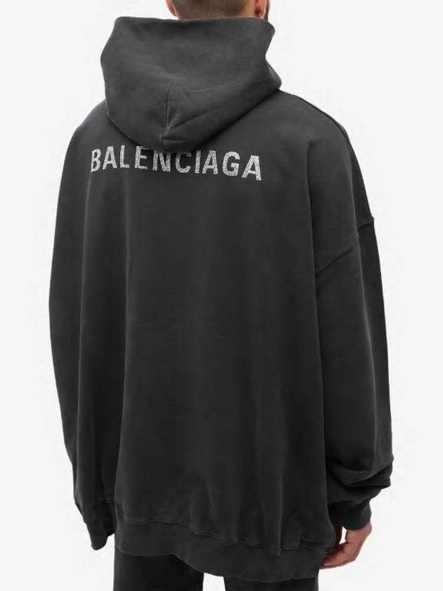Luxury Balenciaga Trending 2026 Back Logo Hooded Top Black