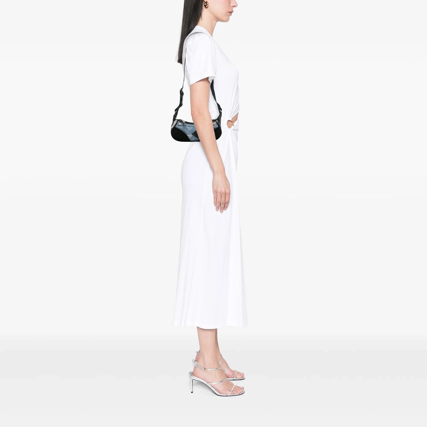 Blue Dior Canvas Printed Denim Crossbody