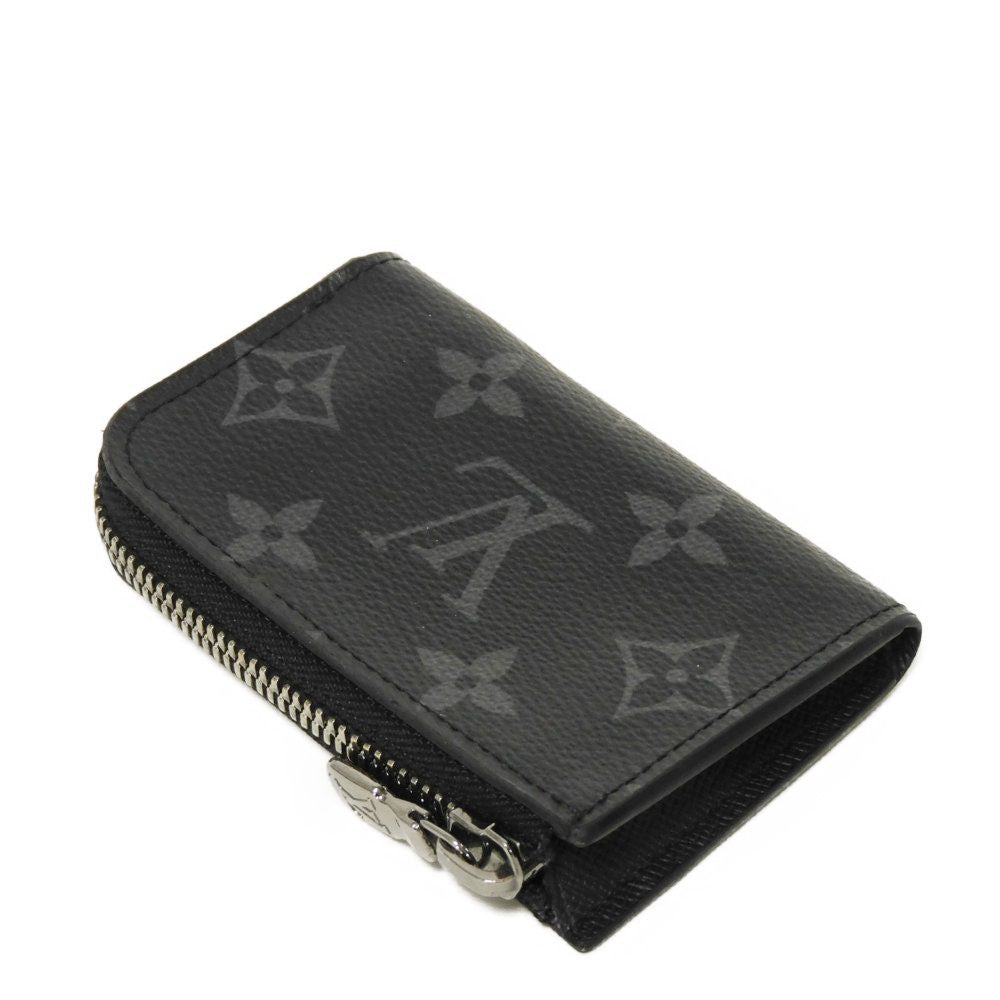 LOUIS VUITTON Coin case M63536 Monogram Eclipse canvas x grain leather Noir Monogram Eclipse Portemone Jules