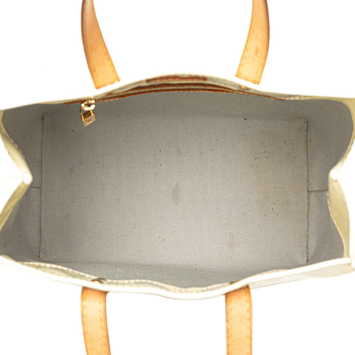 White Louis Vuitton Monogram Vernis Reade PM Handbag