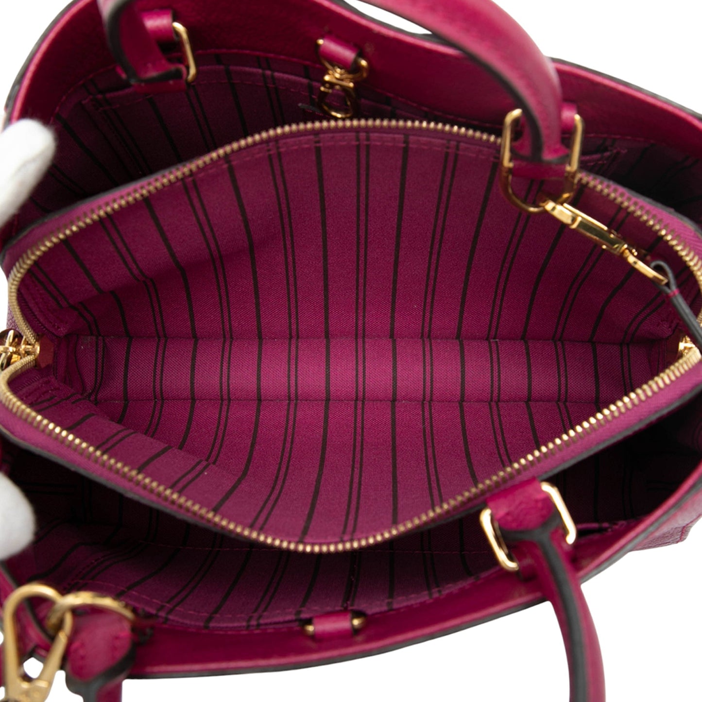 Maroon Louis Vuitton Monogram Empreinte Montaigne BB Satchel