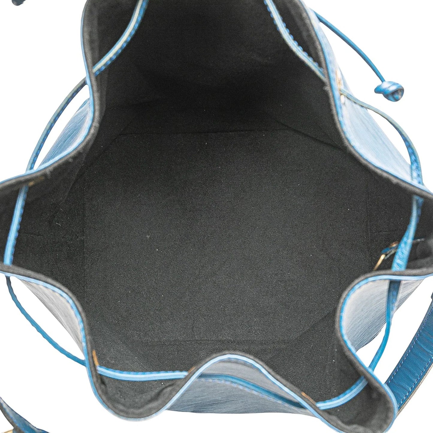 Blue Louis Vuitton Epi Petit Noe Bucket Bag