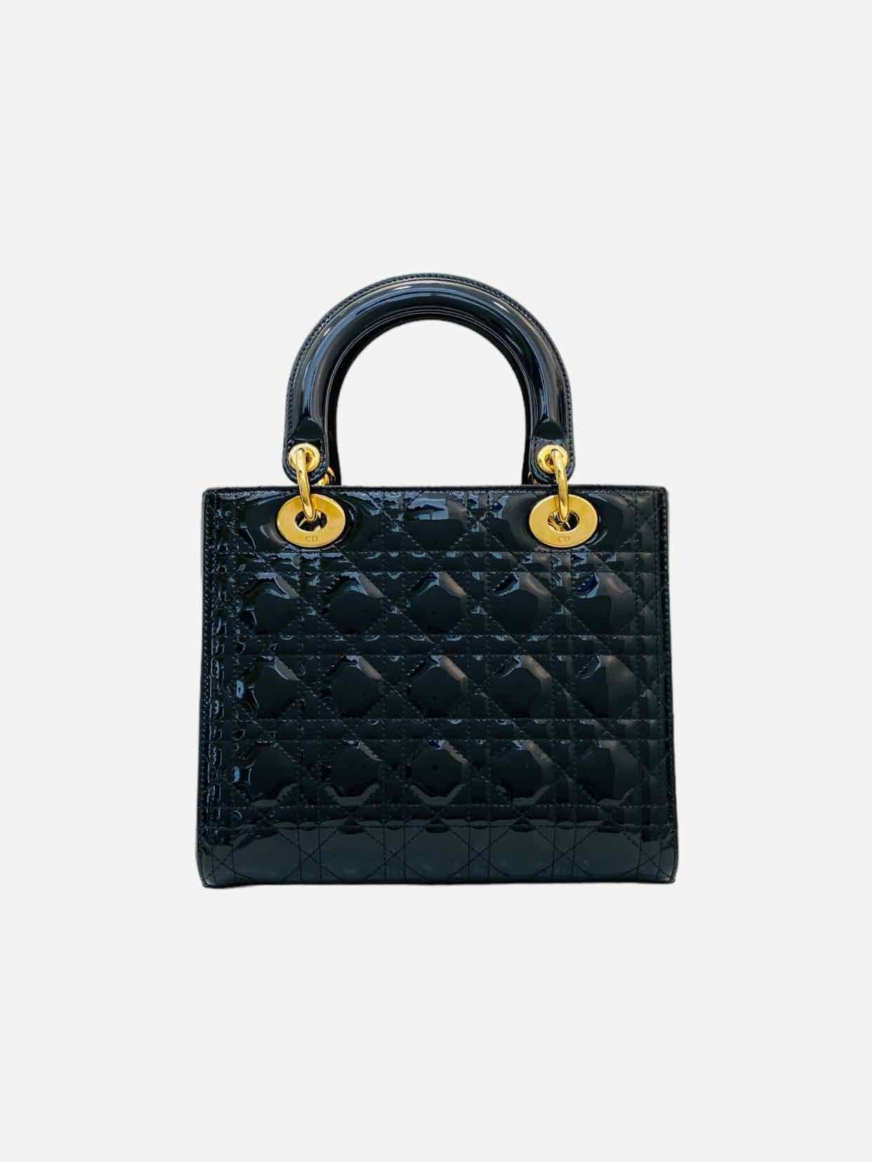 DIOR Lady Dior Black Cannage Top Handle