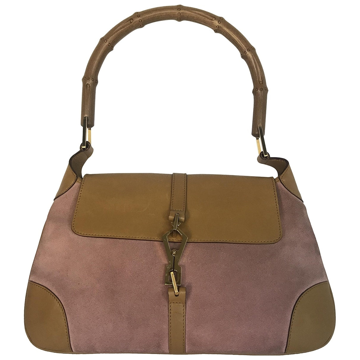 Gucci jackie pink suede handbag