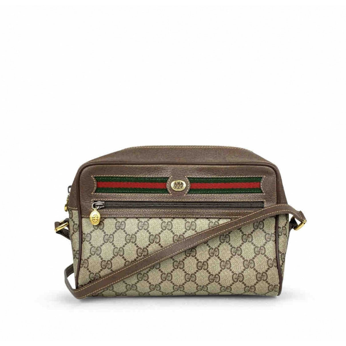 Gucci ophidia brown cloth handbag