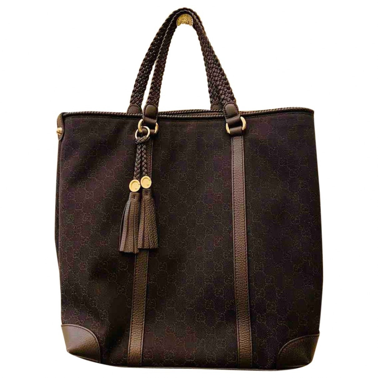Gucci brown cloth handbag