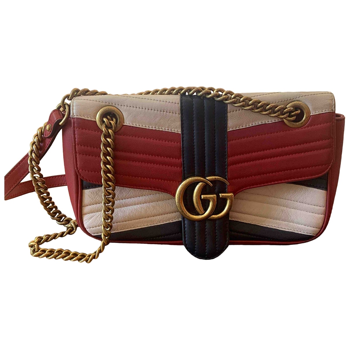 Gucci marmont multicolour leather handbag
