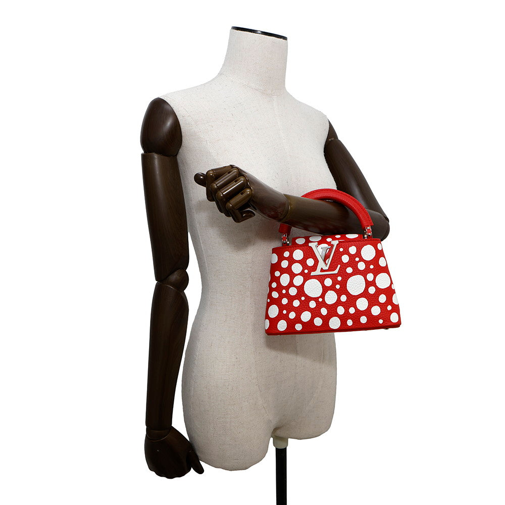 LOUIS VUITTON LV Ã YK Capucines RedM21692 Calf Leather Infinity Dot Size MINI