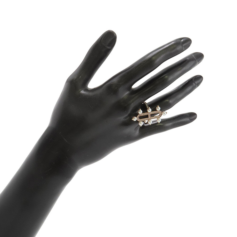 HERMES HERMES Shandra Ring Size 56/#16 MM 18K Pink Gold