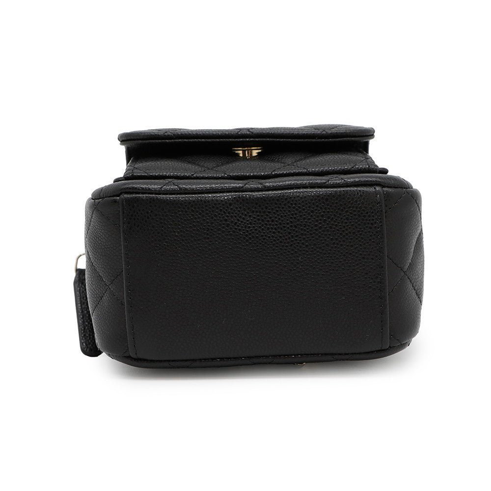 CHANEL Matelasse Backpack BlackAP3753 Caviar Leather Size Mini