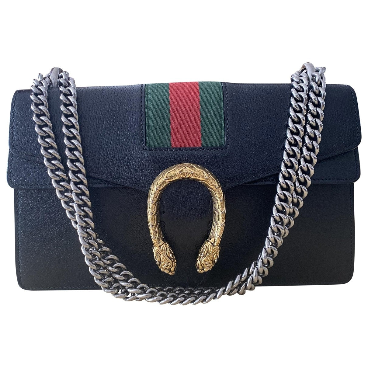 Gucci dionysus black leather handbag