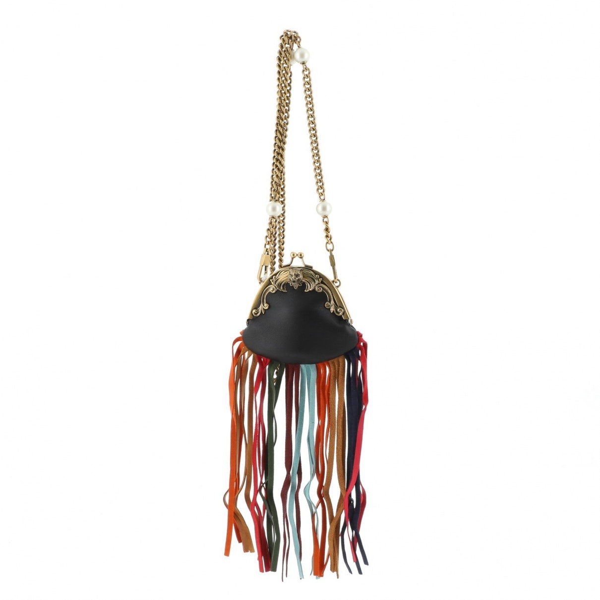 Gucci animalier black leather handbag