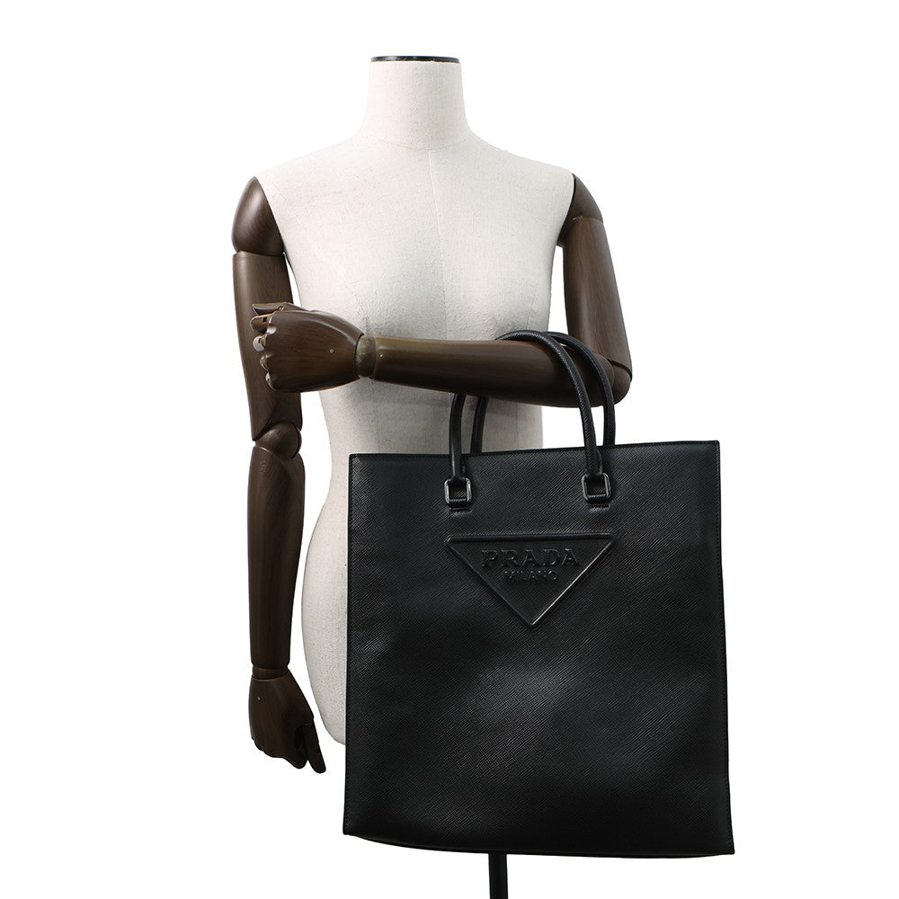 PRADA ?Saffiano Leather 2way Tote Bag Black2VG084 Leather