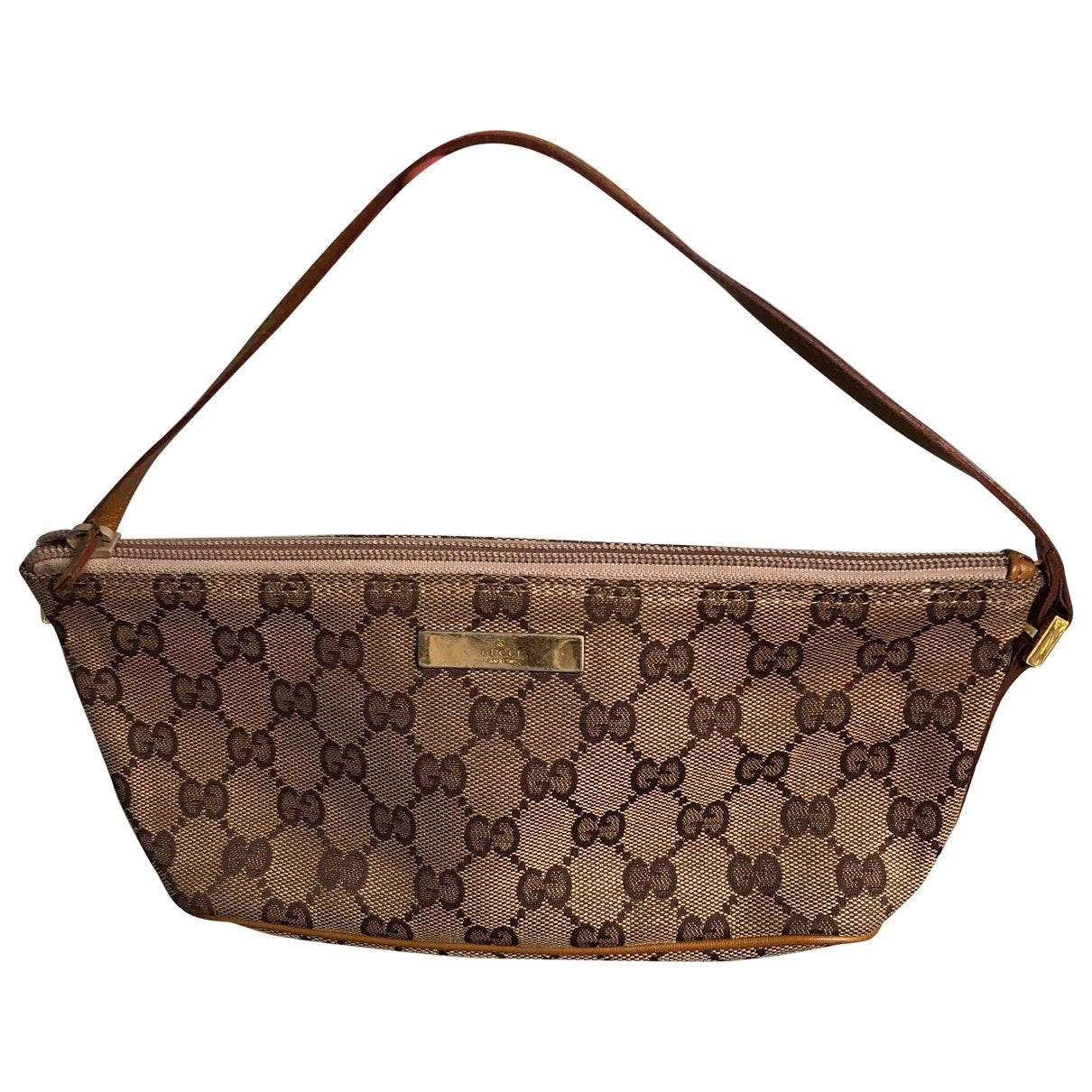 Gucci beige cloth clutch bag