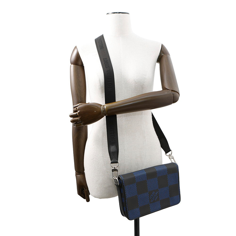 LOUIS VUITTON Studio messenger Noir/BlueN50037 Damier Infini Leather3D