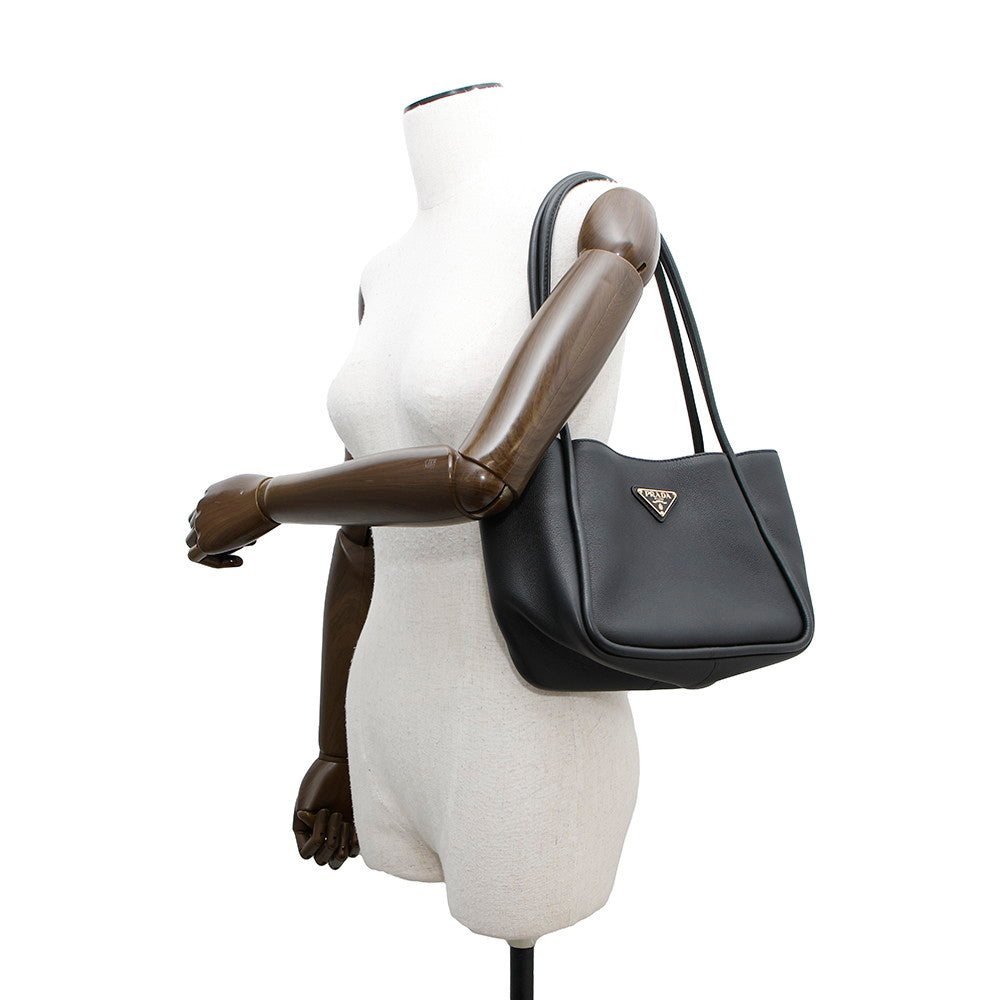 PRADA ?Shopping tote Black1BG539 Leather