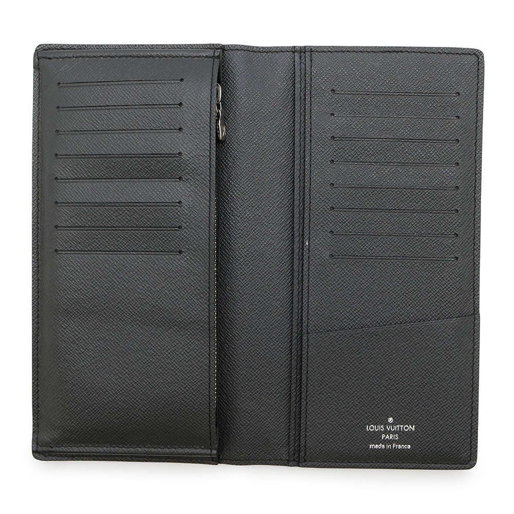 LOUIS VUITTON Portefeuille Brazza NoirM30501 Taiga Leather