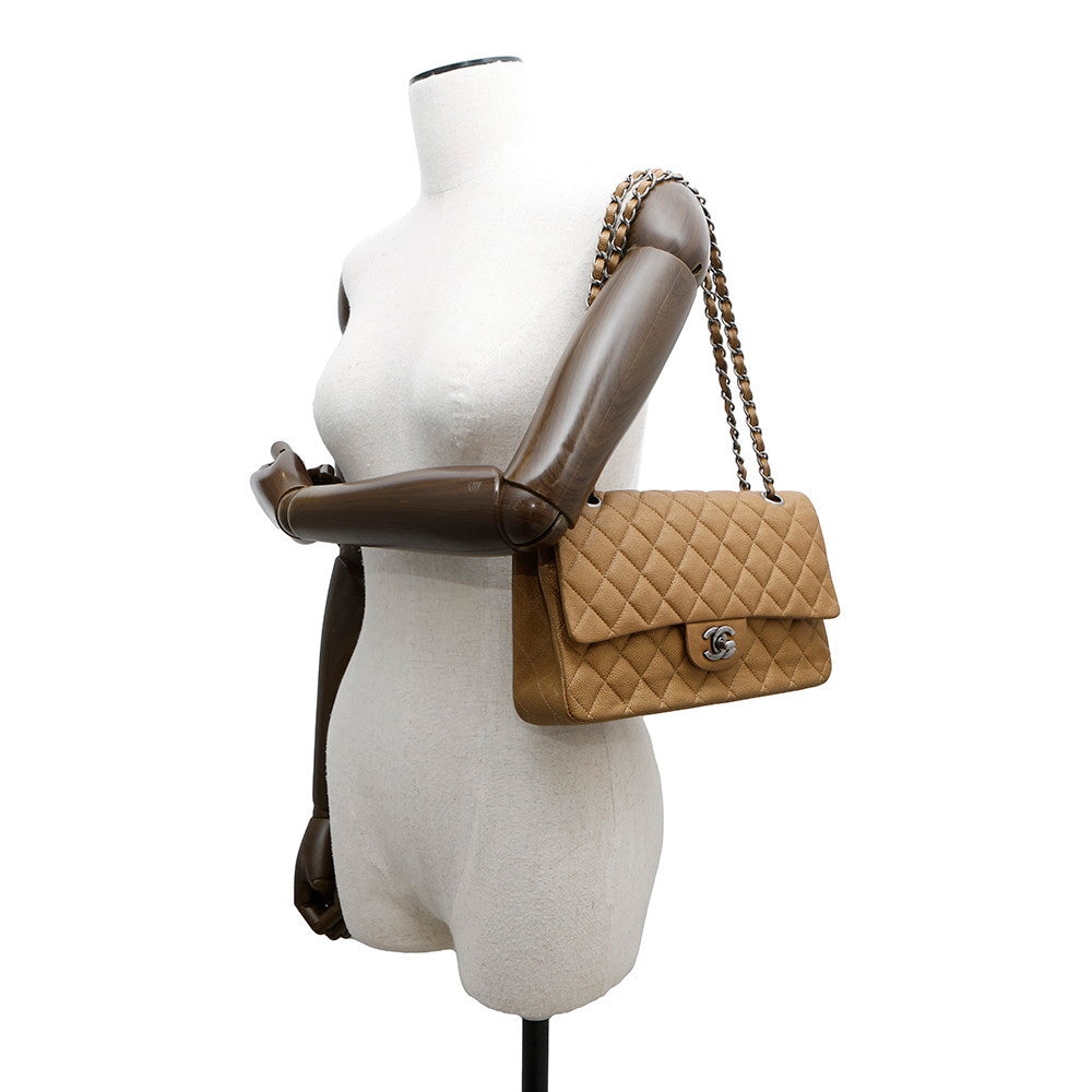 CHANEL Matelasse Chain Shoulder Bag GoldA01112 Caviar Leather Size 25