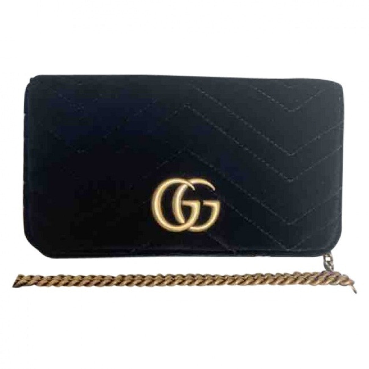 Gucci marmont black velvet handbag