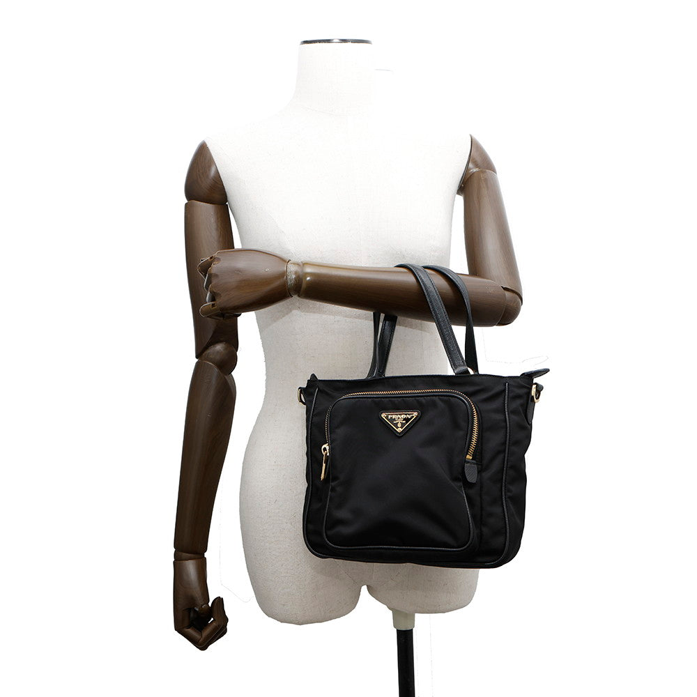 PRADA ?Nylon 2wayTote Bag Black1BG308 Nylon Leather