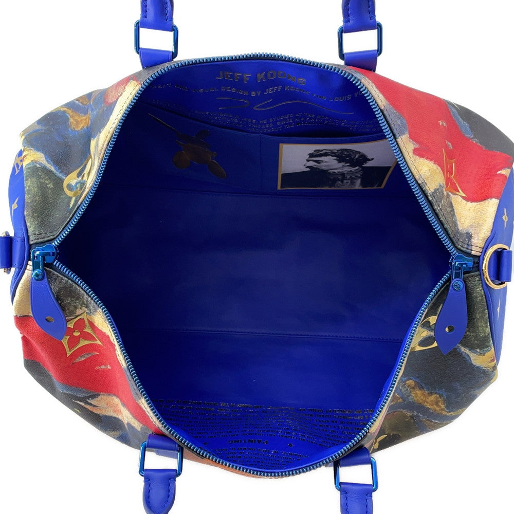 LOUIS VUITTON Keepall Bandouliere Blue Masters collection Size 50