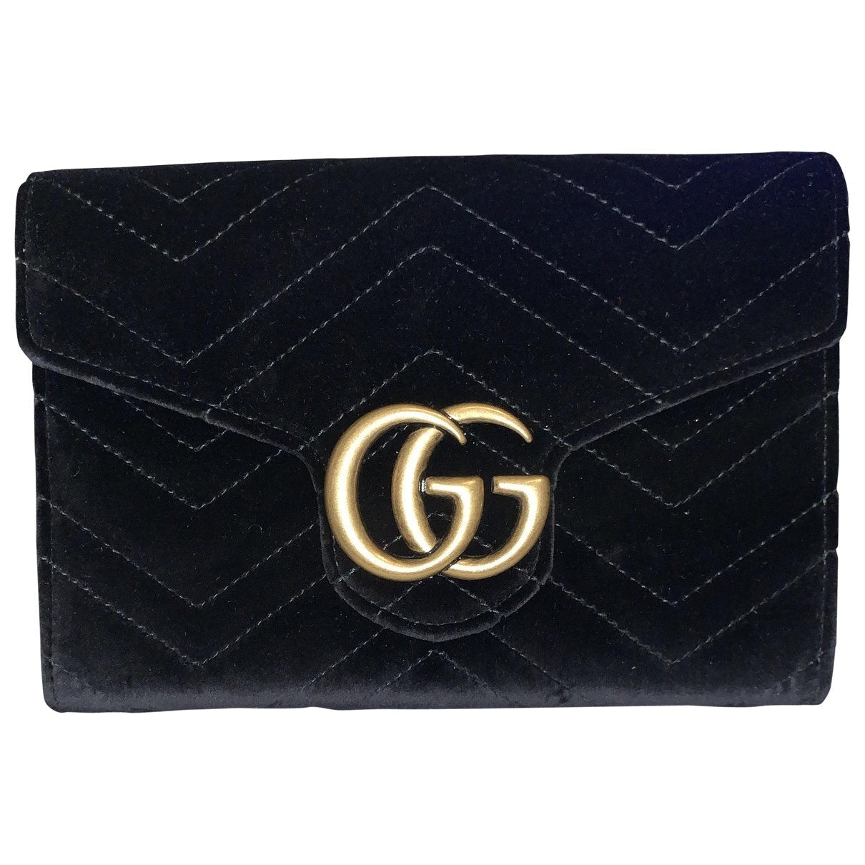 Gucci marmont black velvet handbag