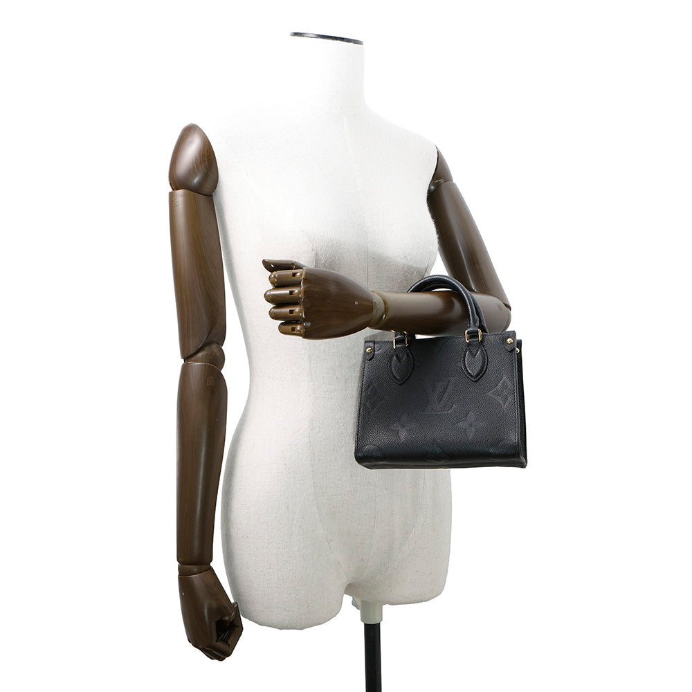 LOUIS VUITTON Onthego NoirM46993 Monogram Empreinte Leather Size BB