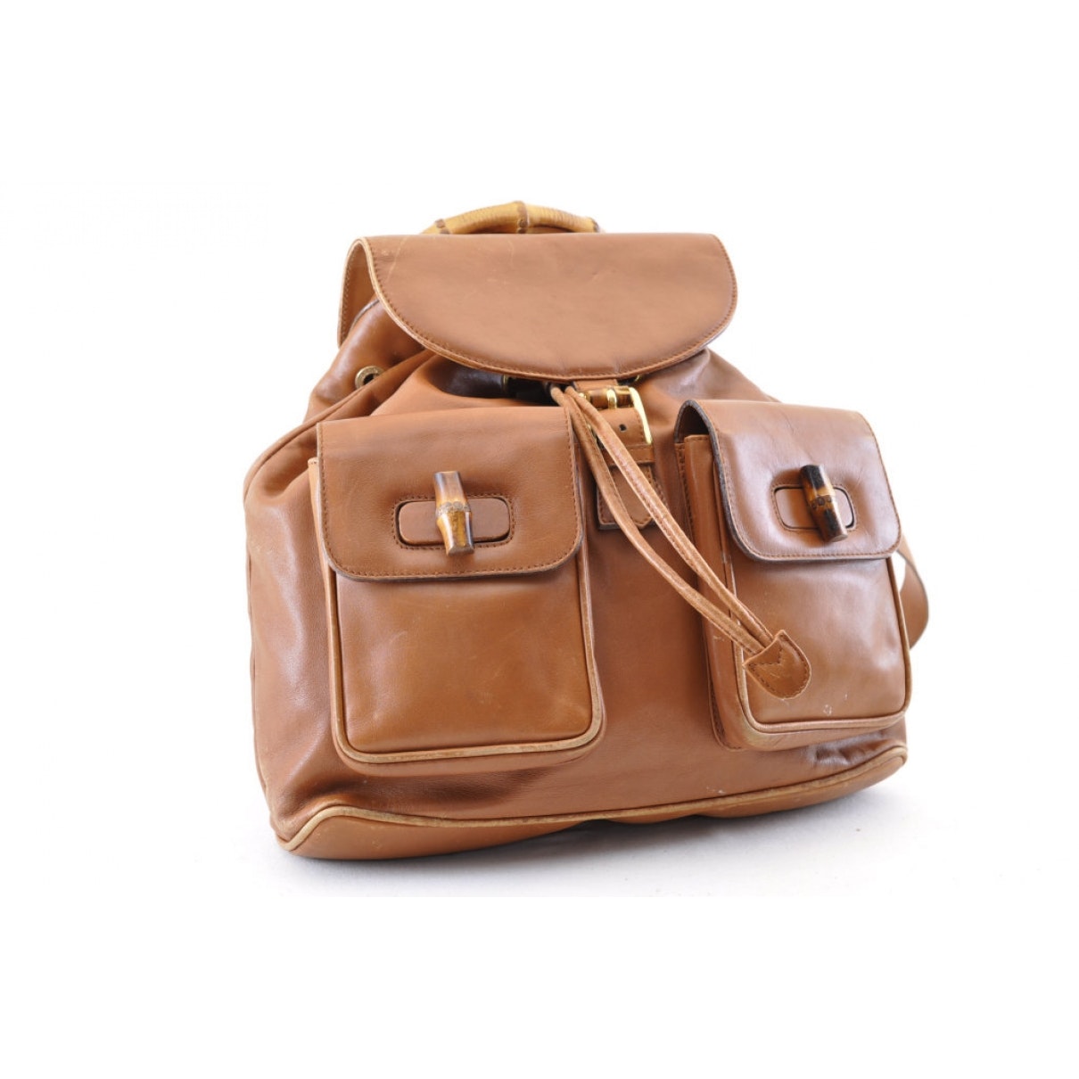 Gucci brown leather backpacks
