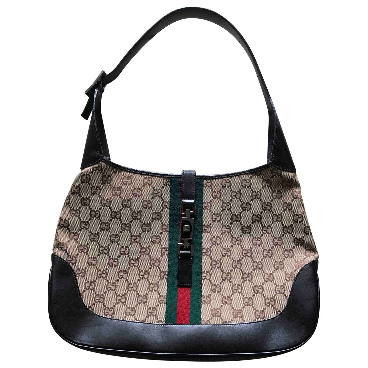 Gucci jackie ecru cloth handbag