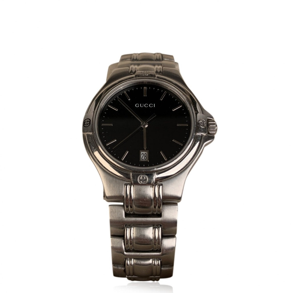 Gucci silver steel watch