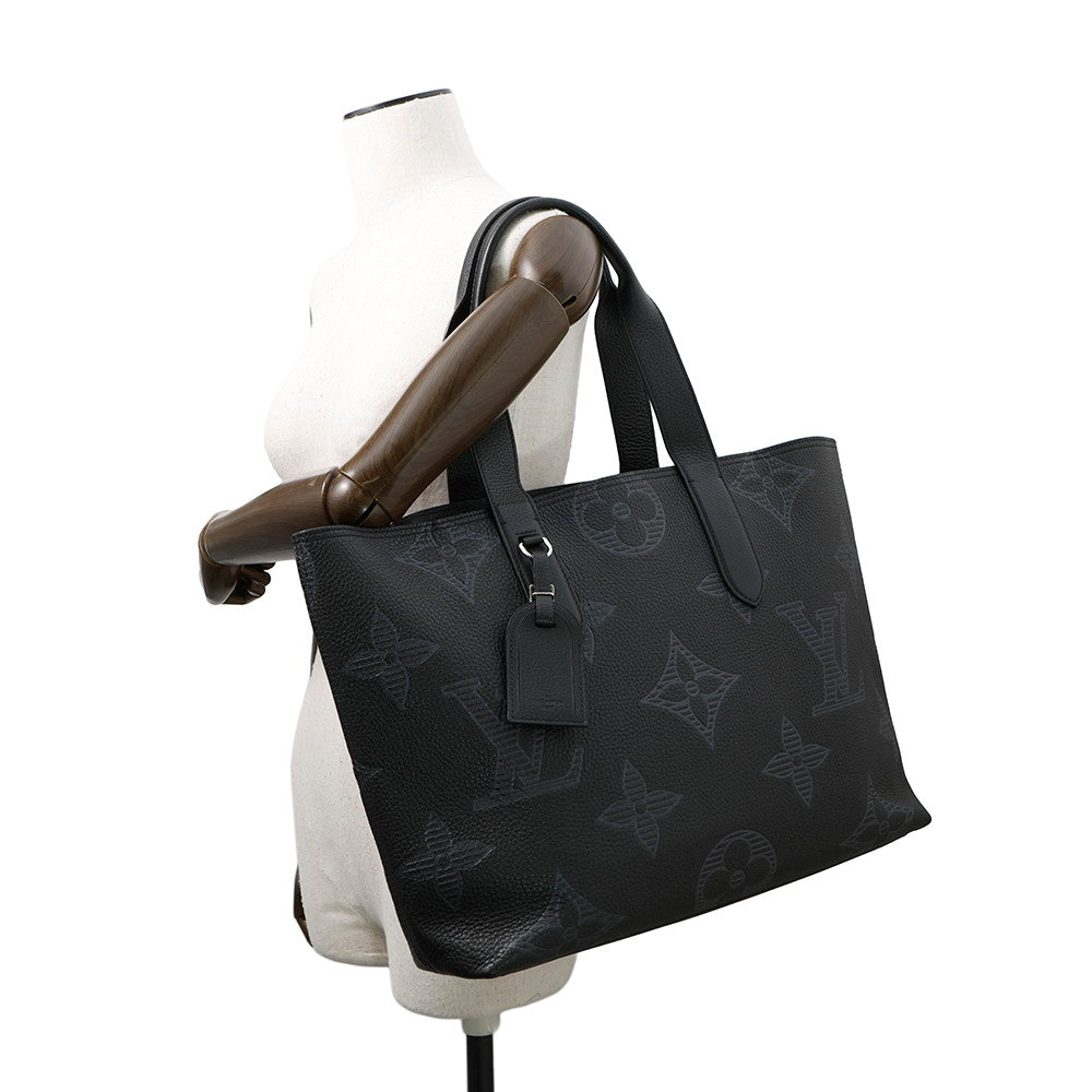 LOUIS VUITTON Cabas Voyage NoirM57290 Monogram Giant Taurillon Shadow Leather Size NV