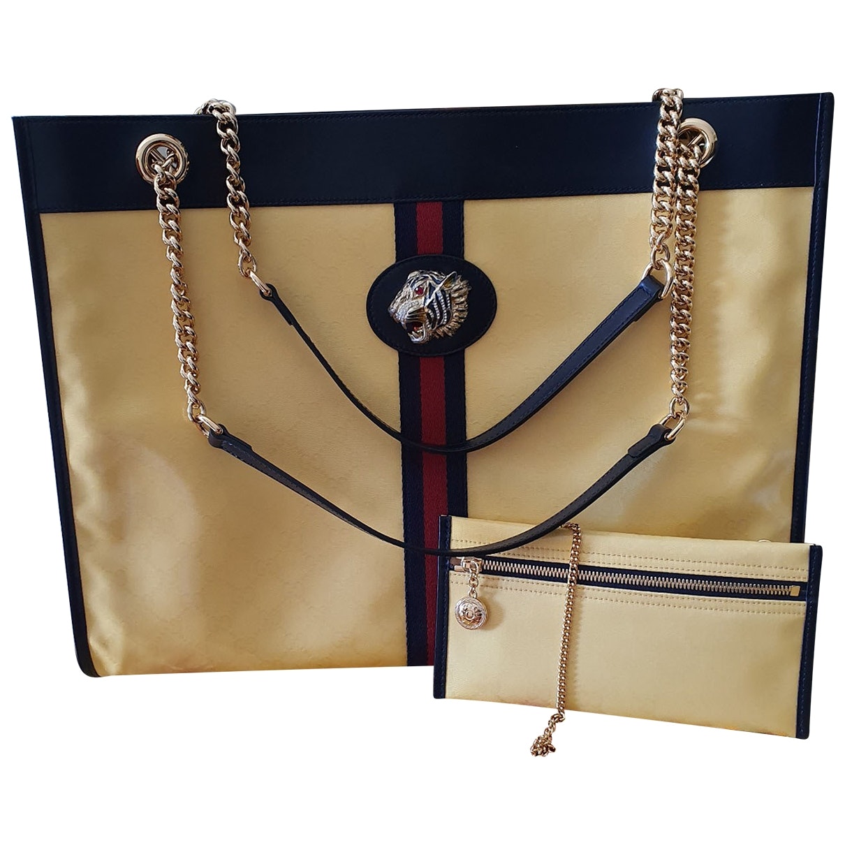 Gucci rajah yellow cloth handbag
