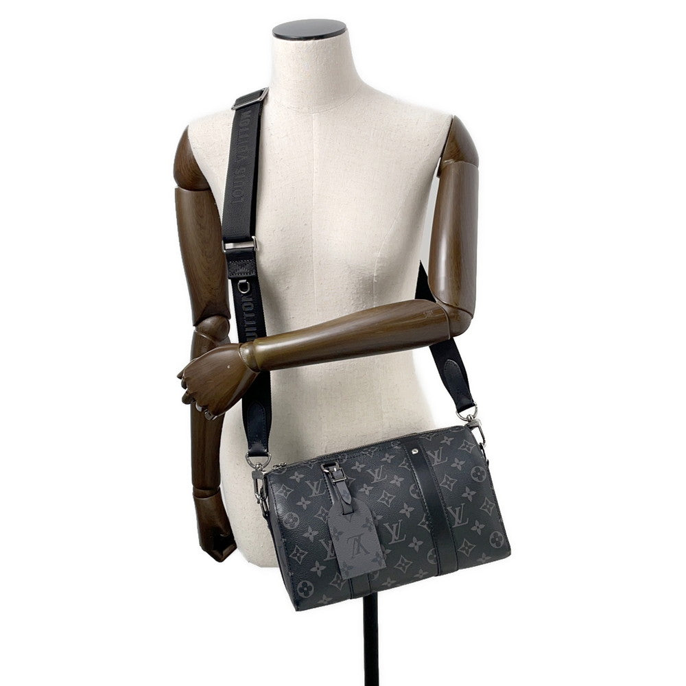 LOUIS VUITTON Cityã»Keepall NoirM45936 Monogram Eclipse Monogram Eclipse Reverse