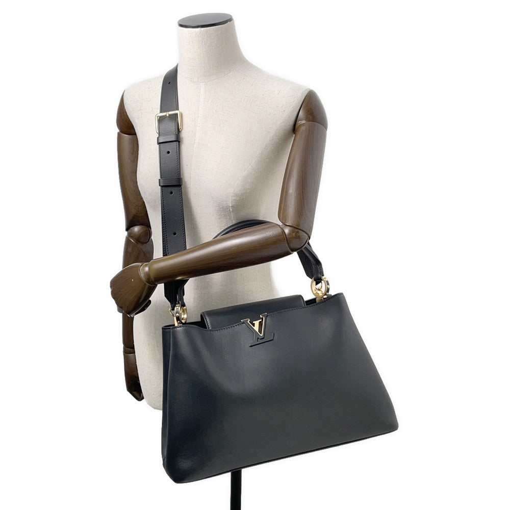 LOUIS VUITTON Capucines Souple BlackM24607 SmoothTaurillon Leather Size GM